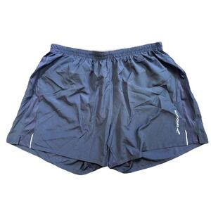 Brooks Men's Running 5in Essential Shorts Navy Blue Back Pocket Lined
